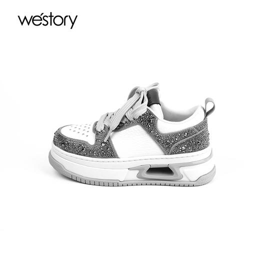 westory春季新款厚底系带圆头运动鞋板鞋W24AM57371 商品图1