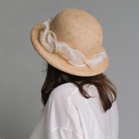 Kreuzzz 原色CECILE丝麻饰带宝草圆顶草帽