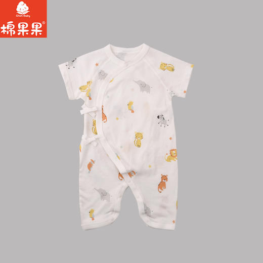 棉果果夏季男童女童防蚊5A抗菌短袖蝴蝶连体衣M201726225234 商品图1