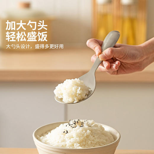 摩登主妇316L不锈钢饭勺家用食品级不粘米饭勺子厨房盛饭专用饭铲 商品图3