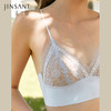金三塔岛屿系列时尚字母蕾丝三角杯内衣夏季薄款宽下围文胸胸罩 NZFCC398 商品缩略图1