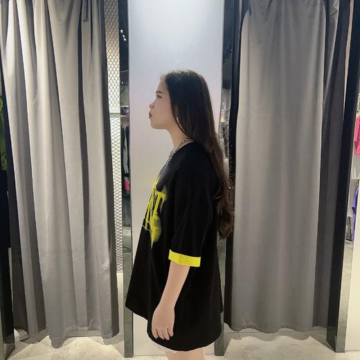 MZ字母袖口拼色短袖T恤（黑）夏季152060120321 商品图2