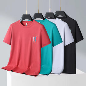 【精梳棉】【DX】大依优型大码短袖T恤圆领时尚潮流宽松潮牌加肥加大上衣男士半袖打底