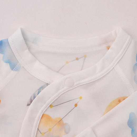 棉果果夏季男童女童婴儿舒适防蚊5A抗菌莫代尔长袖半背衣M201110425203 商品图4