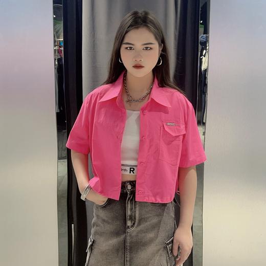 MZ单口袋短款衬衫（红）夏季152020070321 商品图0