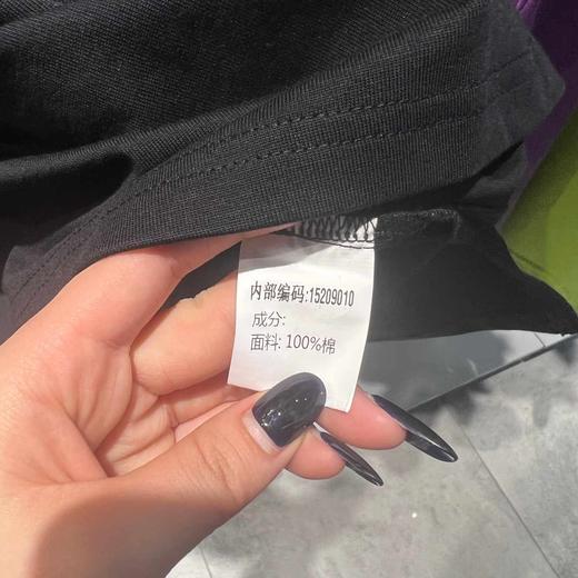 N POLO领小拉链字母印花短袖T恤（黑）夏季152090100321 商品图4