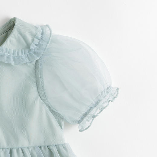 marcjanie马克珍妮新款夏装 女童泡泡袖网纱连衣裙230975 商品图4