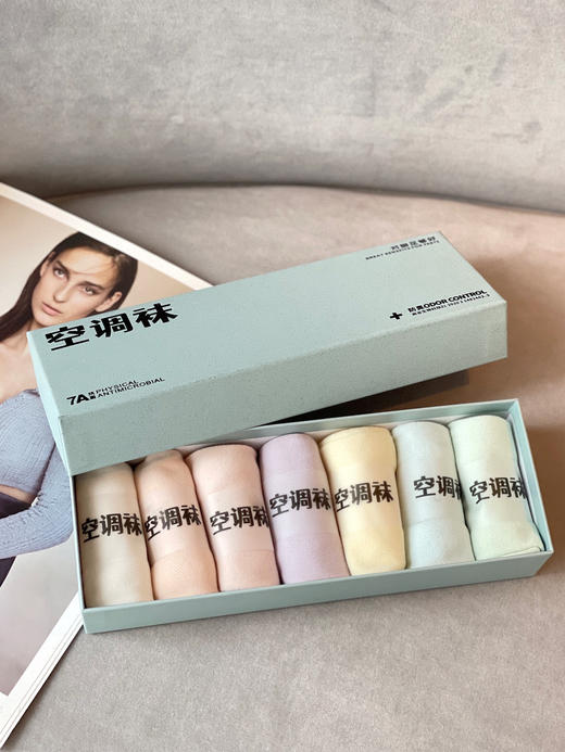 专利防臭7A级高效抗菌町内正品空调网眼船袜 商品图3