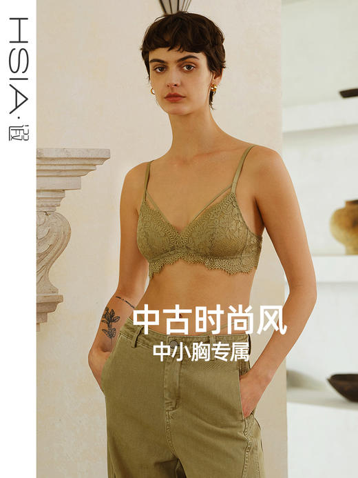 【野百合】遐性感绑带法式内衣女夏薄款三角杯无钢圈中小胸文胸罩 商品图0