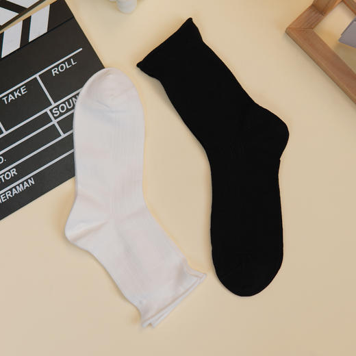 【1双】【59元3双】女士夏季时尚堆堆袜薄袜长筒棉袜百搭女袜纯色袜子【2512502】 商品图1