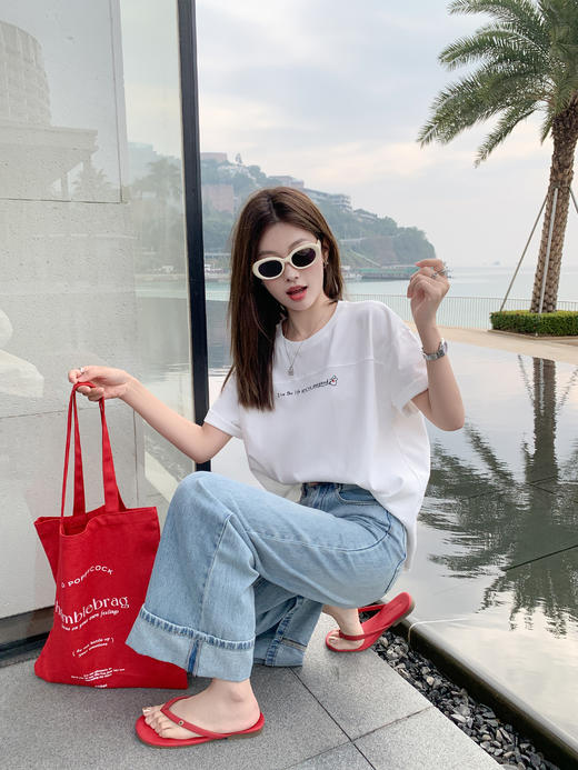 <曾小咸推荐>新品现货秒杀！卖完下架不再补 ！微信粉丝打折价！！白色字母印花短袖 日常119.99/件 立减50 秒杀69.99/件！！ 商品图10
