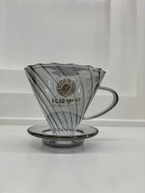 咖啡器具滤杯比顿logo玻璃过滤杯