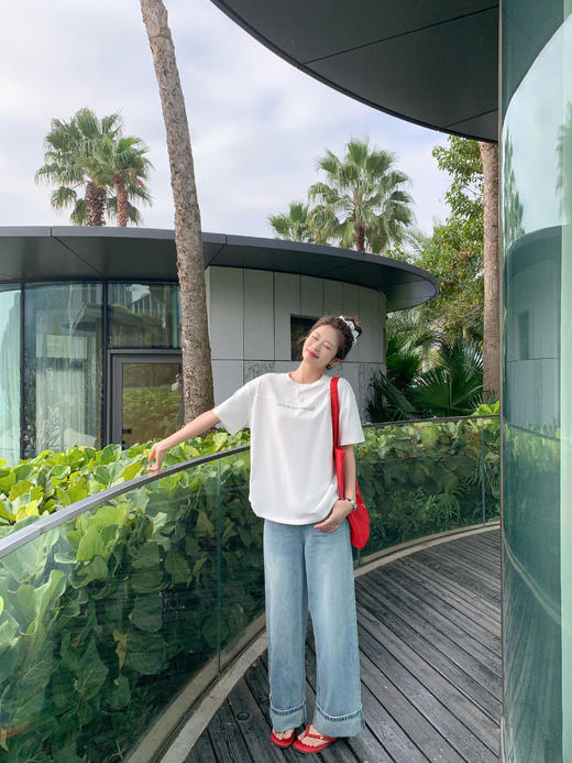 <曾小咸推荐>新品现货秒杀！卖完下架不再补 ！微信粉丝打折价！！白色字母印花短袖 日常119.99/件 立减50 秒杀69.99/件！！ 商品图12