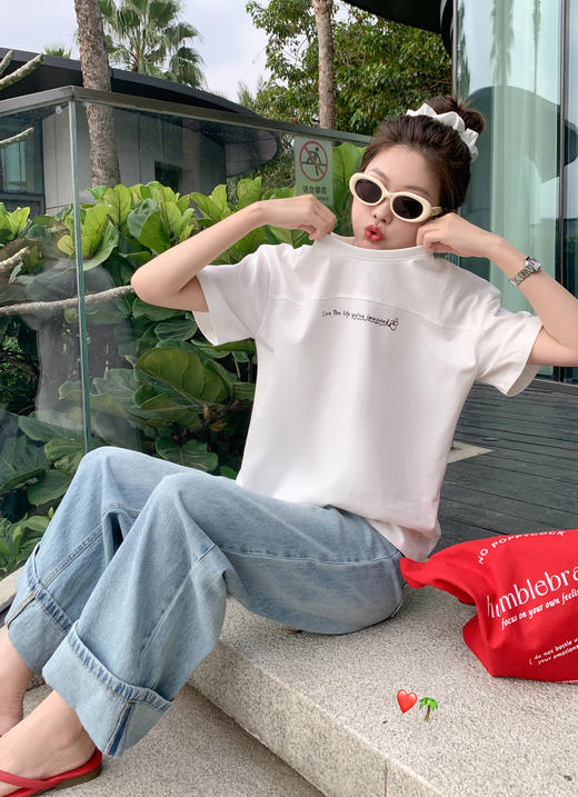 <曾小咸推荐>新品现货秒杀！卖完下架不再补 ！微信粉丝打折价！！白色字母印花短袖 日常119.99/件 立减50 秒杀69.99/件！！ 商品图13