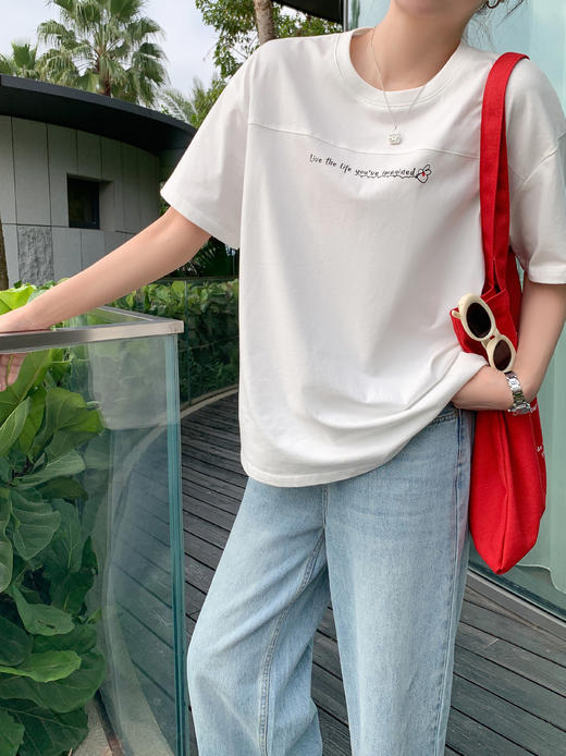 <曾小咸推荐>新品现货秒杀！卖完下架不再补 ！微信粉丝打折价！！白色字母印花短袖 日常119.99/件 立减50 秒杀69.99/件！！ 商品图8