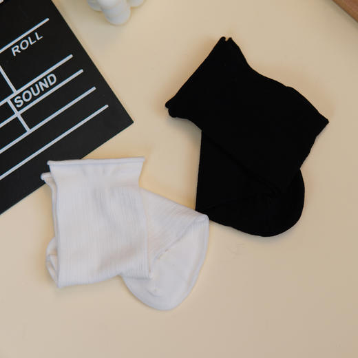 【1双】【59元3双】女士夏季时尚堆堆袜薄袜长筒棉袜百搭女袜纯色袜子【2512502】 商品图3