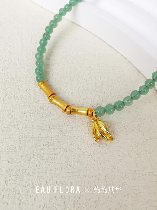 【节节高升】绿东陵竹节可抽拉手链 商品图5