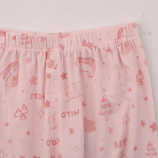 棉果果夏季女童家居服防蚊5A抗菌莫代尔九分裤M221208425228 商品图3