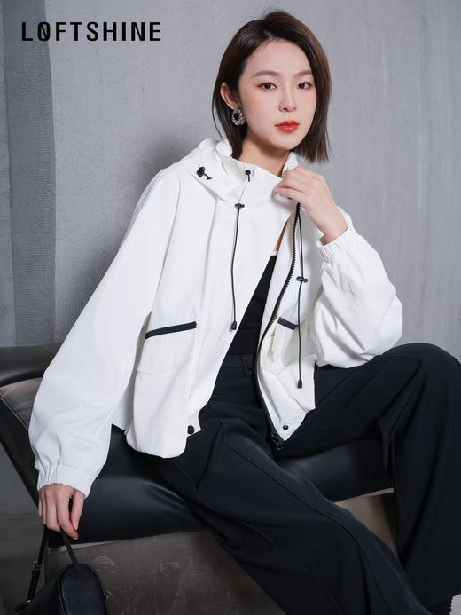 珞炫/LOFTSHINE白色短款夹克 商品图3