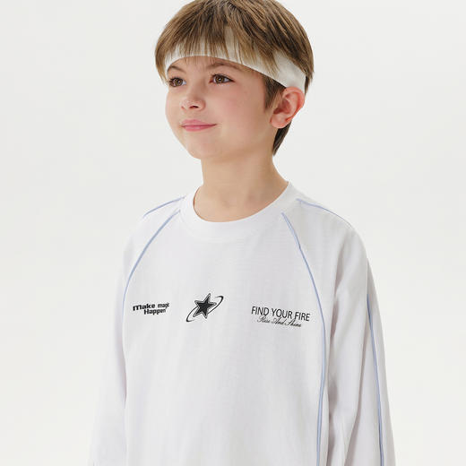 马克珍妮男童潮酷赛车运动T恤 儿童纯棉上衣2025年春装新款250079 商品图4