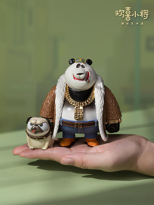 欢喜小将 熊猫王富贵之纵横江湖 潮玩艺术品创意礼物玩具桌面手办 商品图4