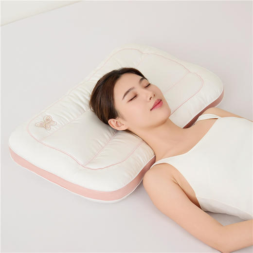 自然醒蚕丝蝴蝶立体枕头桑蚕丝莱赛尔枕头枕芯单人家用凉感护颈椎助睡眠XK 商品图7