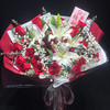 520花束【三生三世】新鲜鲜花花束 33朵红玫瑰混搭百合满天星花束 （可备注送货时间） 商品缩略图0