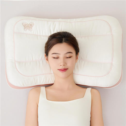 自然醒蚕丝蝴蝶立体枕头桑蚕丝莱赛尔枕头枕芯单人家用凉感护颈椎助睡眠XK 商品图9