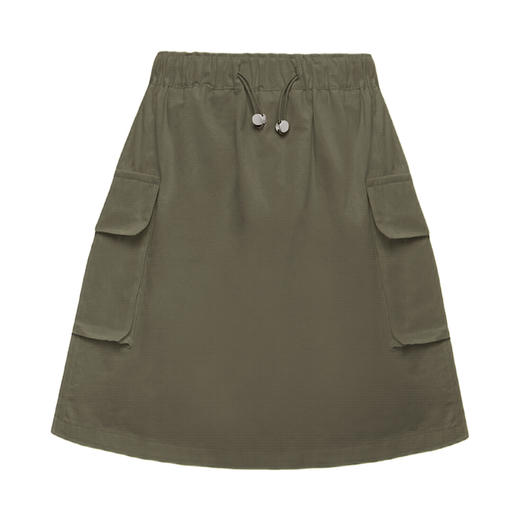 【2件9折】【Petit Bari】(多色)休闲显瘦抽绳工装风半身裙短裙 商品图2