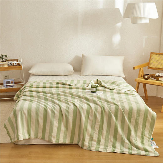 【大豆宽条纹夏被】A类水洗提花大豆夏被宽条纹夏季被子双人全棉空调被 商品图6