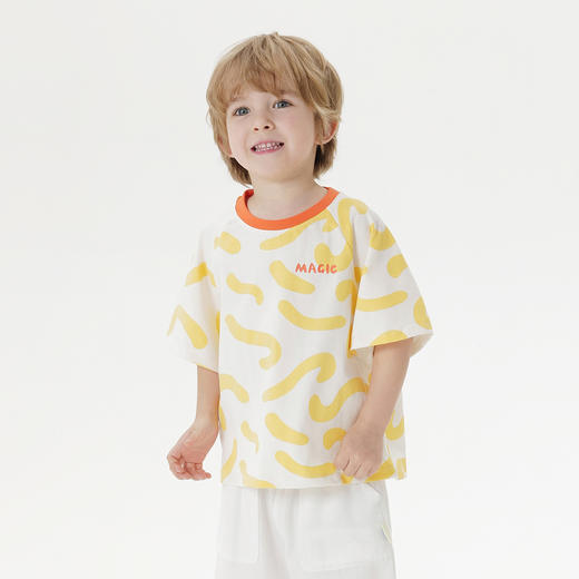 马克珍妮男童透气多彩卡通短袖T恤 宝宝上衣2025年夏装新款550812 商品图1