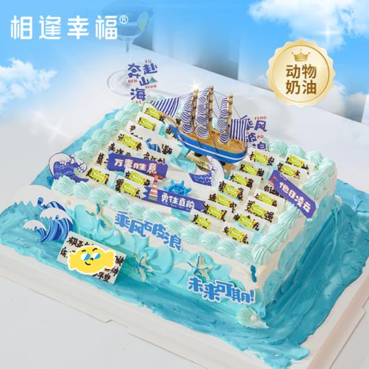 【梦想启航蛋糕】可支持定制尺寸或夹心，适用于各种毕业庆典、宴会、派对、生日等场合~（可制定） 商品图0