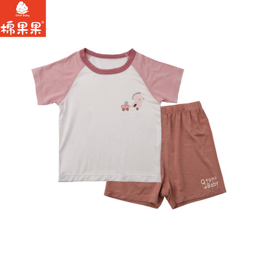 棉果果夏季女童家居服防蚊5A抗菌莫代尔套头套装（大）M221302425220 商品图1