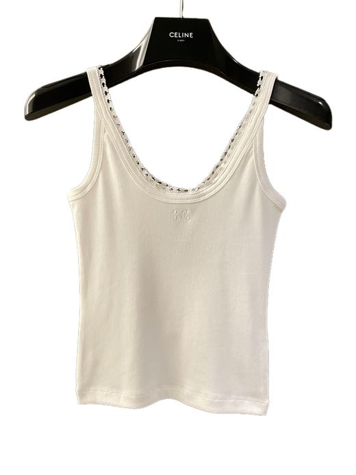 女款logo蕾丝背心 商品图0