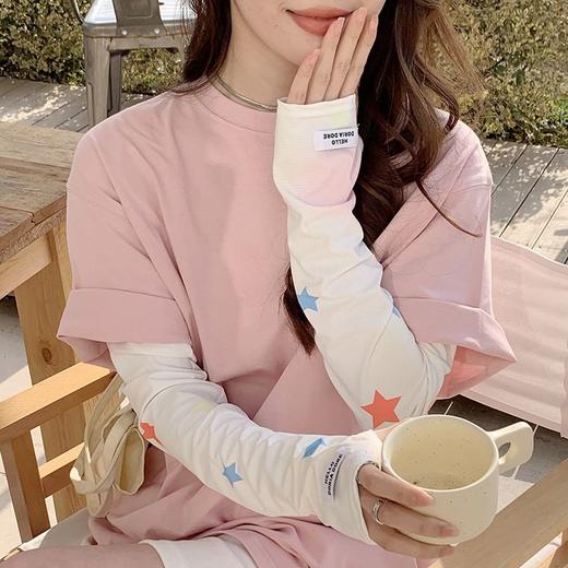 【花朵冰袖女冰丝袖】泫雅风冰袖 学生版可爱透气卡通薄款 ins夏季辣妹冰袖 商品图8