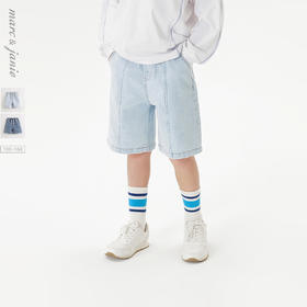 马克珍妮男童时尚百搭牛仔短裤儿童裤子纯棉2025年夏装新款550635