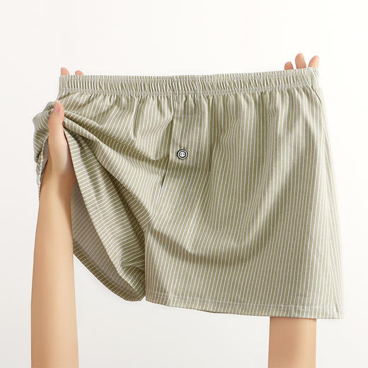 【男士阿罗裤】男士阿罗裤内裤全棉男条纹居家睡裤运动三分平角短裤 商品图9