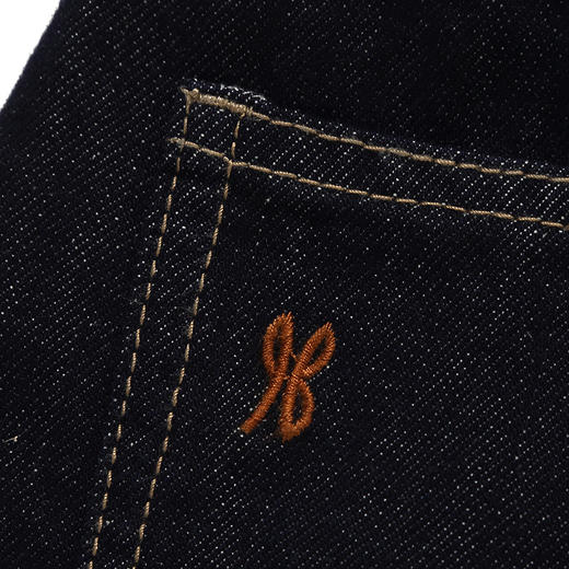 【2件9折】【Petit Bari】弧形开衩修身显瘦牛仔短裤 百搭 高腰深蓝色 商品图4