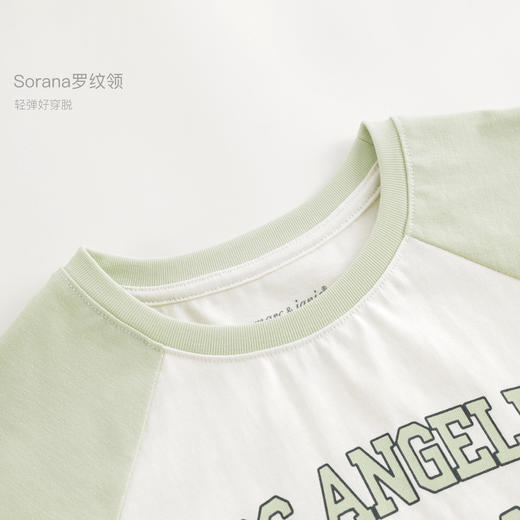 马克珍妮女童活力校园撞色字母短袖T恤 儿童上衣夏装新款240765 商品图4