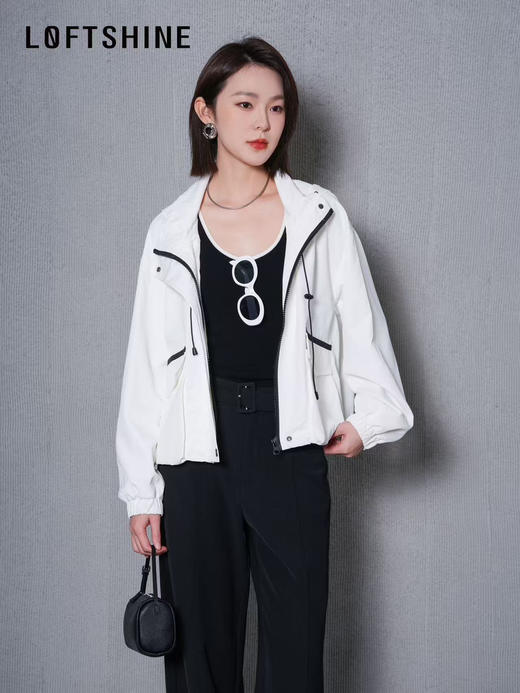 珞炫/LOFTSHINE白色短款夹克 商品图0