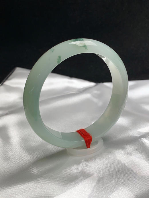 612554，57.8圈口，冰飘花正圈平安镯，冰晴底飘花，底子胶润有光感 商品图1