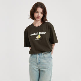 【2件9折】【Petit Bari】梨子牙刷绣印花短袖T恤宽松休闲