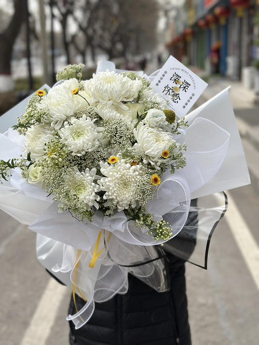 菊花祭奠手打花束  一份思念 商品图0