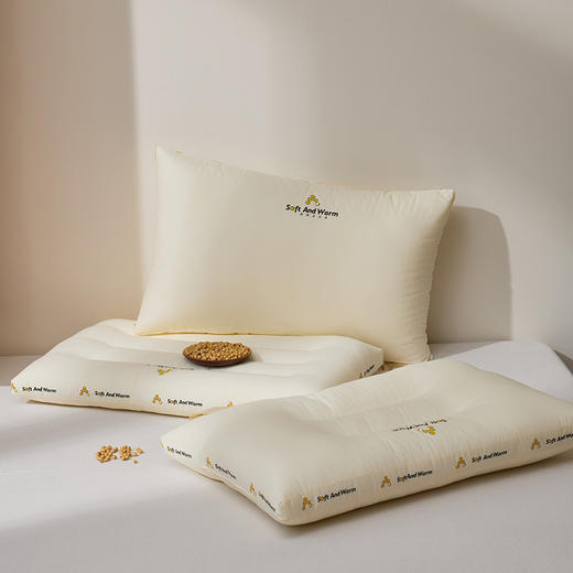 自然醒全棉A类大豆纤维立体安睡枕头家用成人护颈椎助睡眠枕芯宿舍单人睡觉整头XK 商品图1
