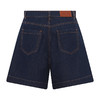 【2件9折】【Petit Bari】竖线刺绣宽松显瘦牛仔短裤 阔腿直筒高腰深蓝 商品缩略图3