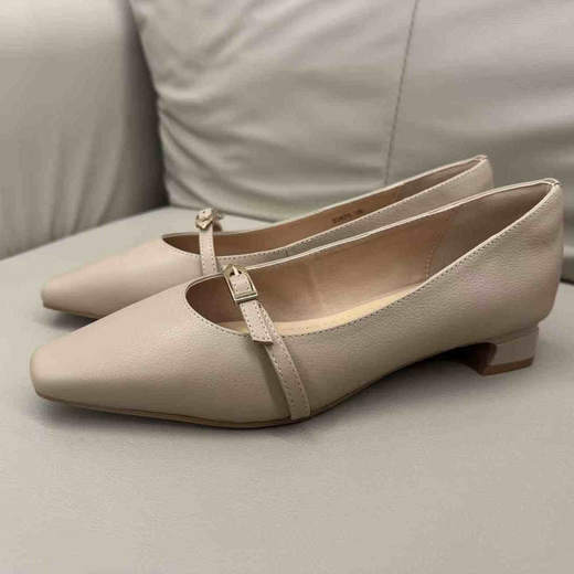 顺丰包邮14338洛诗琳春夏必入尖头一字带玛丽珍矮跟单鞋3287 商品图3