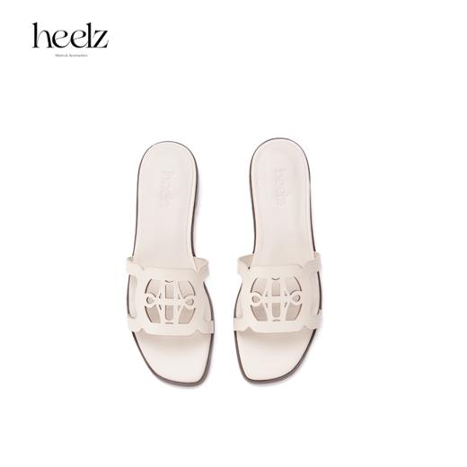 heelz设计师手工鞋履 ｜H兰花小牛皮度假凉鞋 2公分 商品图2