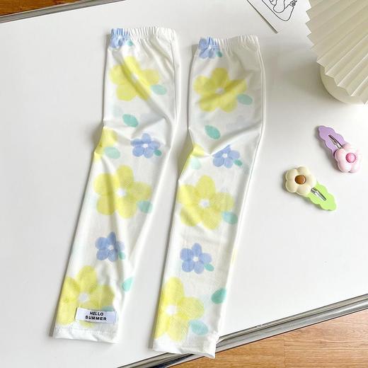 【花朵冰袖女冰丝袖】泫雅风冰袖 学生版可爱透气卡通薄款 ins夏季辣妹冰袖 商品图10