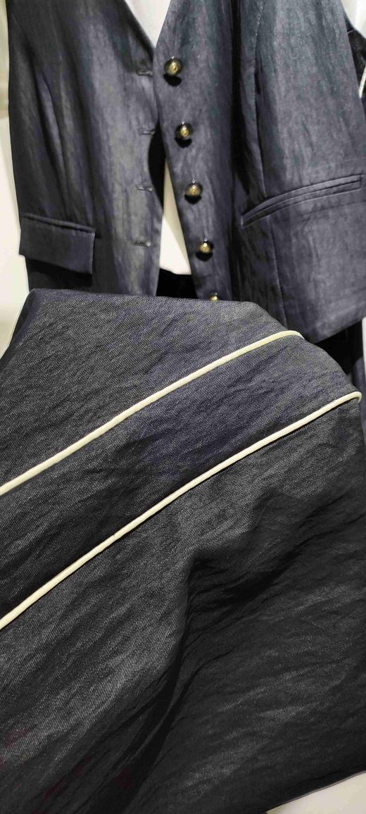 54X020天丝牛仔马甲+阔腿裤时尚休闲套装 商品图3