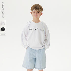 马克珍妮男童潮酷赛车运动T恤 儿童纯棉上衣2025年春装新款250079